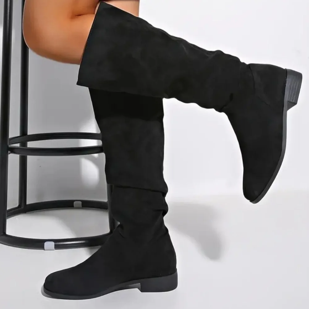 Women's Western Black Knee-High Boots Sz 7